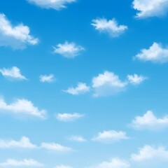 Obraz premium Serene Blue Sky with Scattered Clouds A Peaceful Nature Background