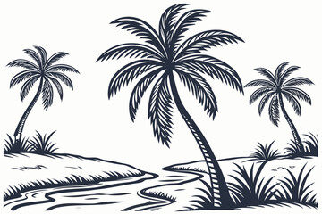 palm tree silhouette