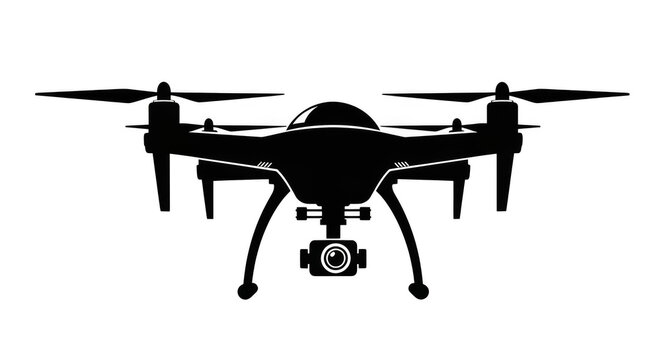 Ethereal drone silhouette against dark backdrop