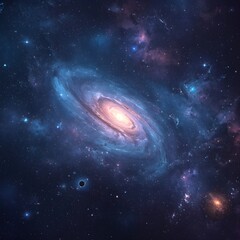 create a detailed digital image of a game map representing the universe, with vibrant colors and intricate details, featuring a vast expanse of stars, galaxies, and planetary systems, including nebula