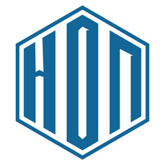 HON letter design. HON letter technology logo design on a white background. HON Monogram logo design for an entrepreneur and business.