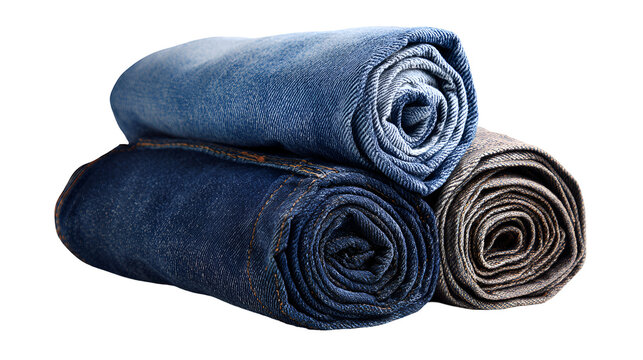 Rolled Denim Jeans Fashion Texture Fabric