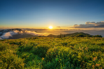 Beautiful sunset and cloudscape at Beijing Western hills 