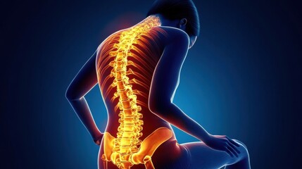 Woman Experiencing Lower Back Pain.
