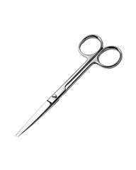 Shiny surgical scissors on black background medical tool precision instrument