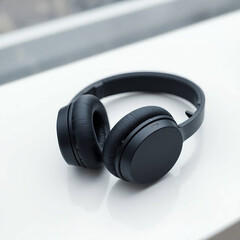 Modern Wireless Headphones on White Background