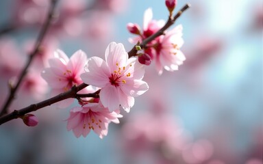 Obraz premium Cherry blossoms at the end of the branche. High quality