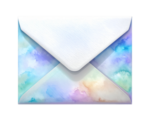 Email envelope vector isolated on transparent background