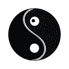 yin yang symbol on white background
