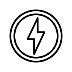 Power Icon Vector Illustration Line Version        