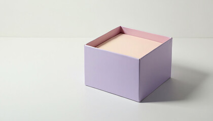Open Purple Box with Pink Interior and Peach Fill