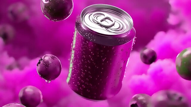 Blueberry Drink Can with Purple Haze