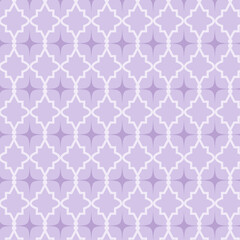 Lavender Purple Moroccan Quatrefoil Seamless Pattern Background