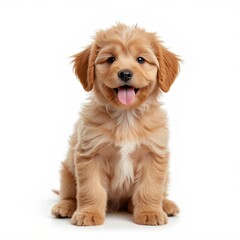 Obraz premium The healing smile of the cute pet golden retriever