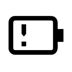 Obraz premium Battery Low Icon Vector Illustration