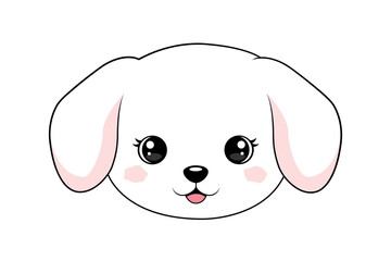 Cute Puppy Face Illustration