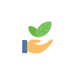green ecology flat icon design