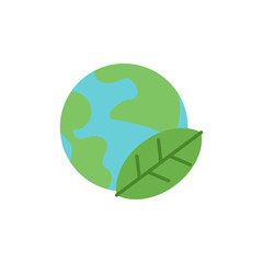 green ecology flat icon design