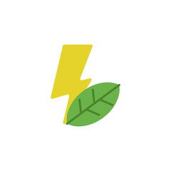 green ecology flat icon design