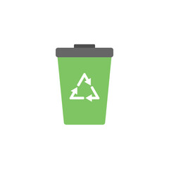 green ecology flat icon design