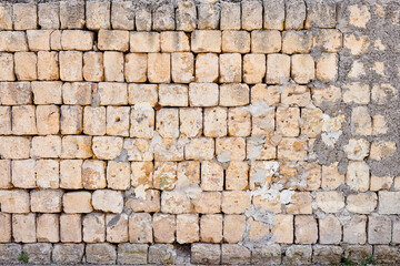 parete in mattoncini irregolari 