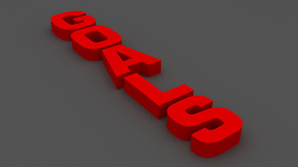 Goals 3D Typo Top view