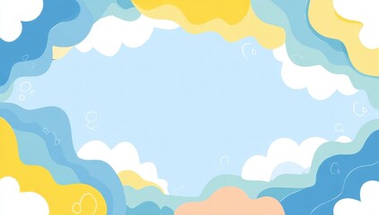 Fototapeta premium Abstract sky cloudscape design pastel background for social media