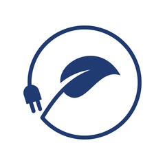 Zero Emission Icon Vector Illustration Blue Version        
