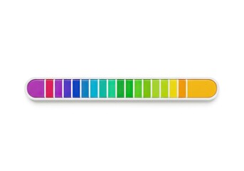 Colorful progress bar isolated on white background