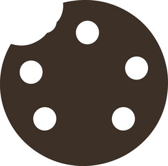 Fototapeta premium Silhouette Style Vector Biscuit Logo Design Icon – Minimal Cookie Symbol for Bakery, Café, Dessert Branding, Monochrome Snack Illustration, Simple Food Graphic for Print