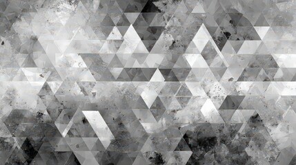 Abstract Geometric Pattern With Gray And White Triangles