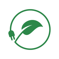 Zero Emission Icon Vector Illustration Green Version        