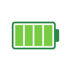 Battery Icon Vector Illustration Green Version        