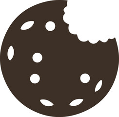 Fototapeta premium Silhouette Style Vector Biscuit Logo Design Icon – Minimal Cookie Symbol for Bakery, Café, Dessert Branding, Monochrome Snack Illustration, Simple Food Graphic for Print