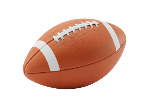 American Football Orange White Ball Sport Game Equipment Recreation Activity Athletic