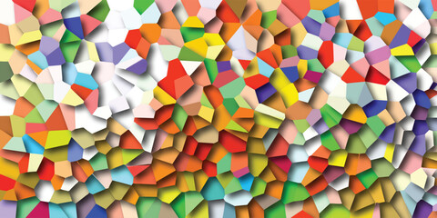 Colorful geometric abstract background with 3d effect a modern and vibrant design suitable for digital art and web design projects.