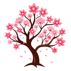Fototapeta premium tree with pink flowers