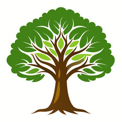 Fototapeta premium vector tree isolated on white background