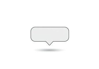 Naklejka premium Empty speech bubble icon isolated on white background