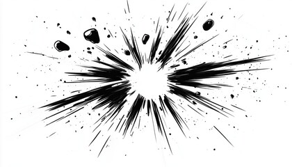 Vintage Doodle Burst On White: Hand Drawn Sketches Of Sun, Starburst, Sparkle, And Sunburst In Retro Sparkling Style. Marker Handdrawn With Sparkle Explosion.
