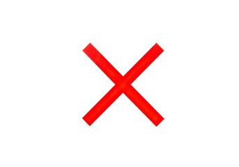 Obraz premium Red cross symbol isolated on white background