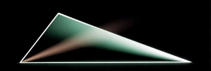 Abstract triangle with light refraction