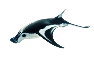 Obraz premium Animal Manta Ray underwater wild isolated on white background, png