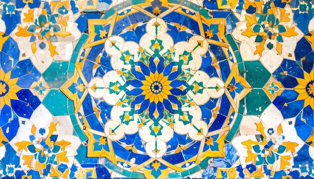 Intricate tile mosaic pattern - Powered by Adobe