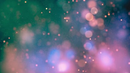Bright colorful pink and blue bokeh lights create a festive and sparkling abstract holiday background - Powered by Adobe