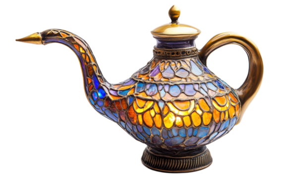 Arabian Lamp isolated on white background, png