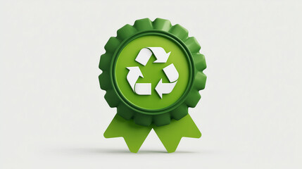 Recyclable icon and eco certification badge
