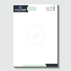 Fototapeta premium Professional letterhead template with modern design elements for business branding and corporate communication needs