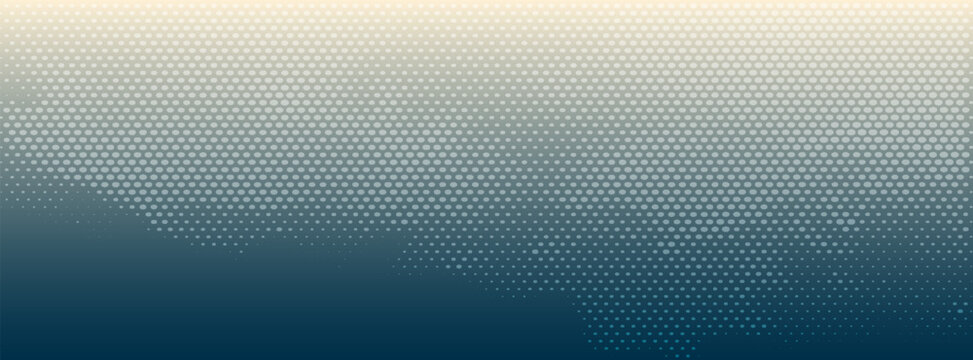 Stylish beige to blue gradient halftone dot background, ideal for modern design, retro pop art themes, digital graphics, and creative visual projects - Powered by Adobe