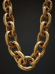 Obraz premium a gold chain with a gold link